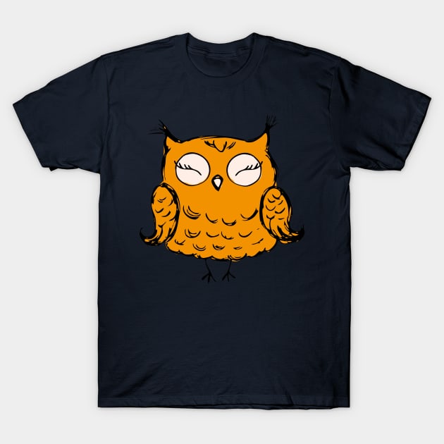 Cute hand drawn owl T-Shirt by naum